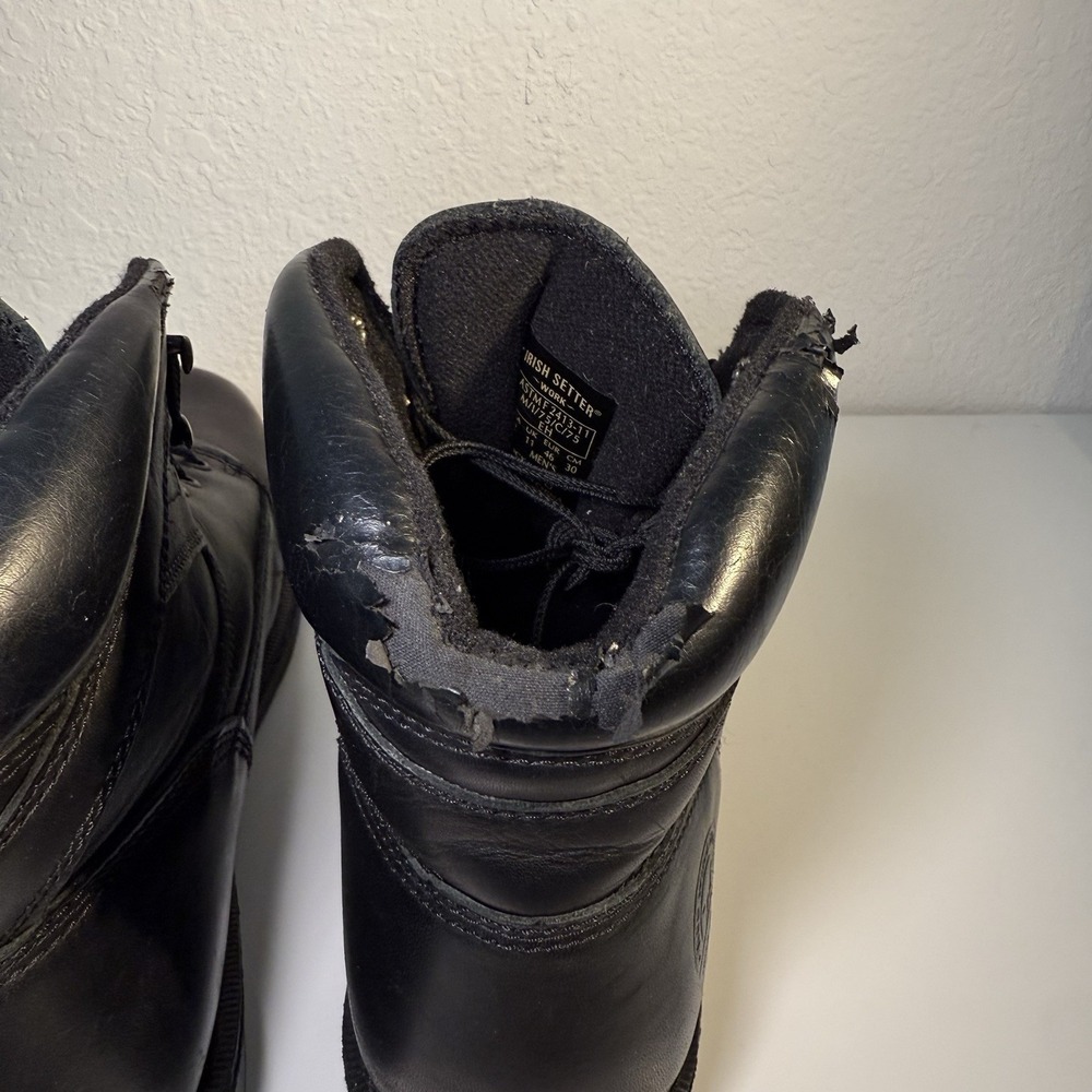 Irish Setter 83626 Farmington Black Leather Steel Toe Work Mens Boots Size 12 - Picture 7 of 12